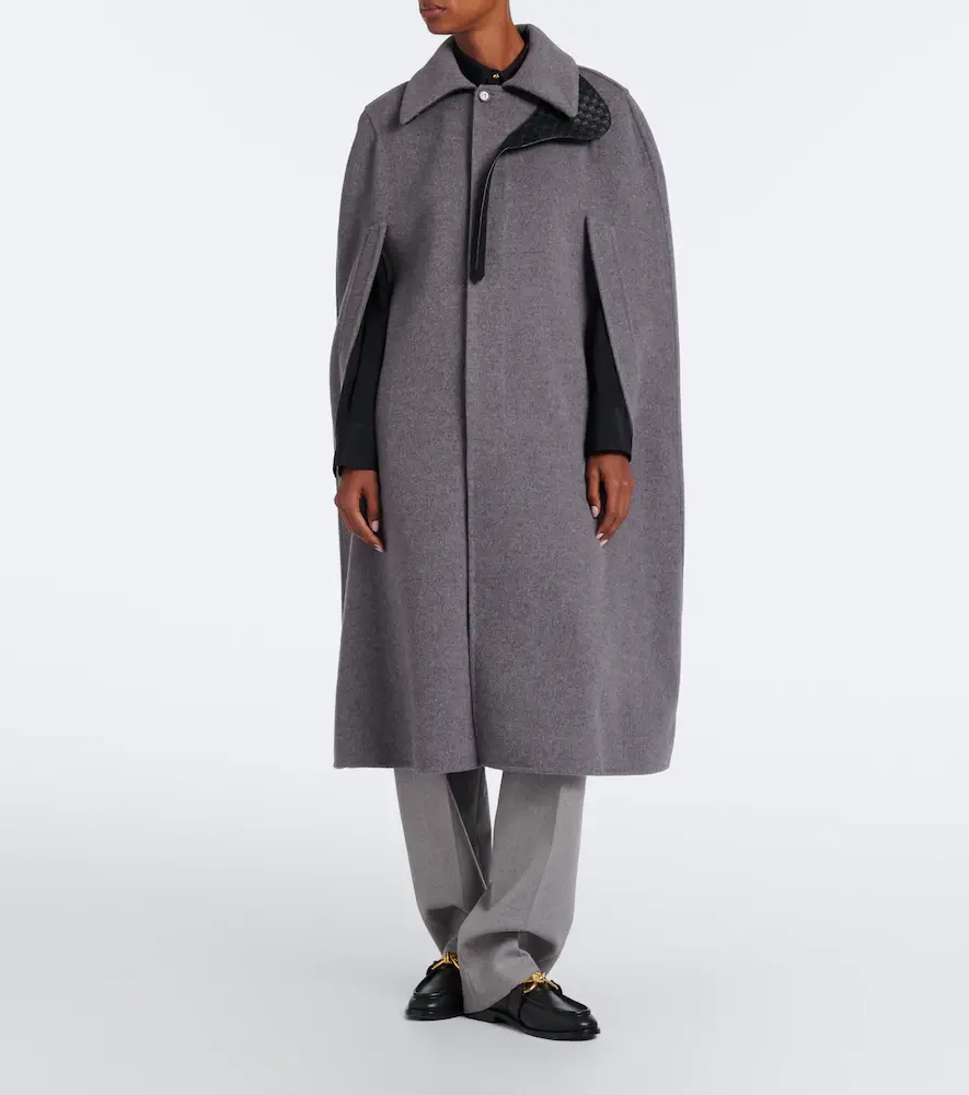 Bottega Veneta Intrecciato wool and cashmere cape | Thumbnail 7