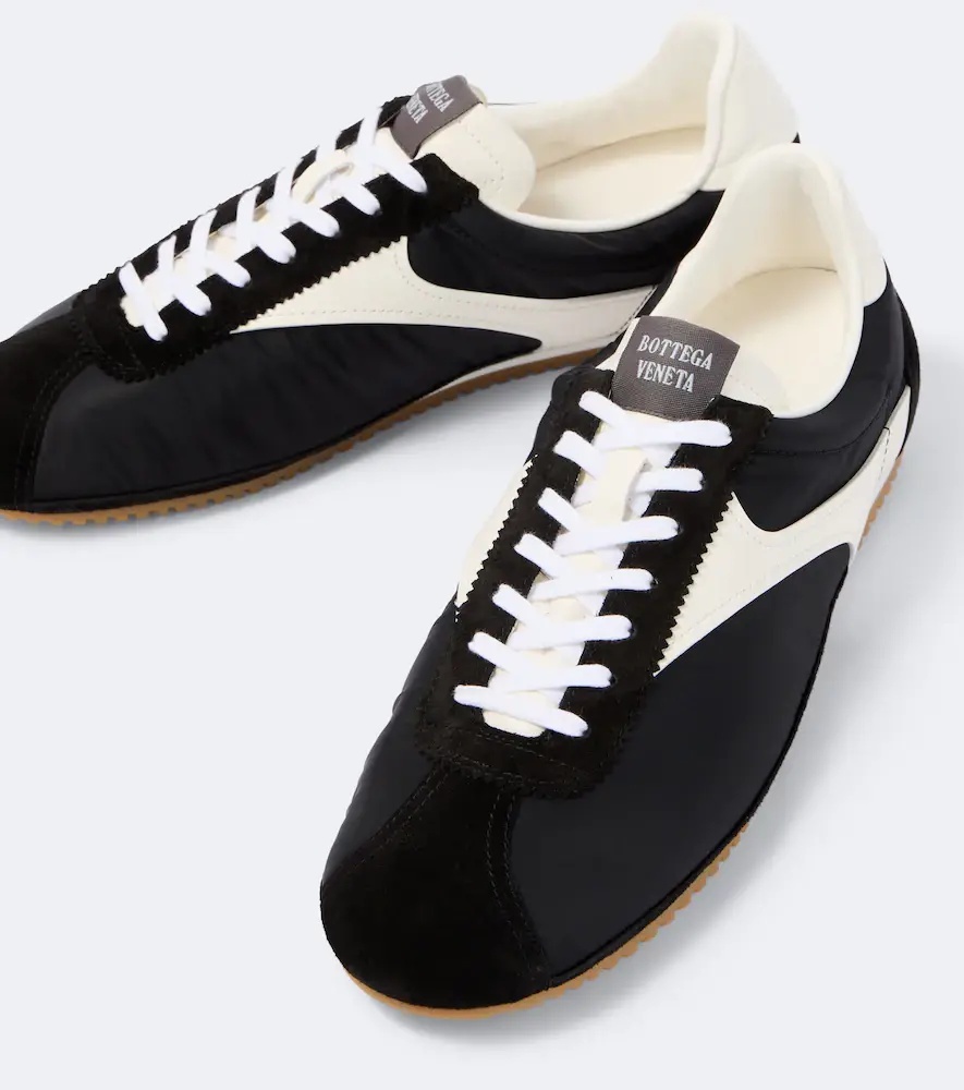 Bottega Veneta Shot suede-trimmed sneakers | Thumbnail 3 Bottega Veneta Shot suede-trimmed sneakers | Thumbnail 3