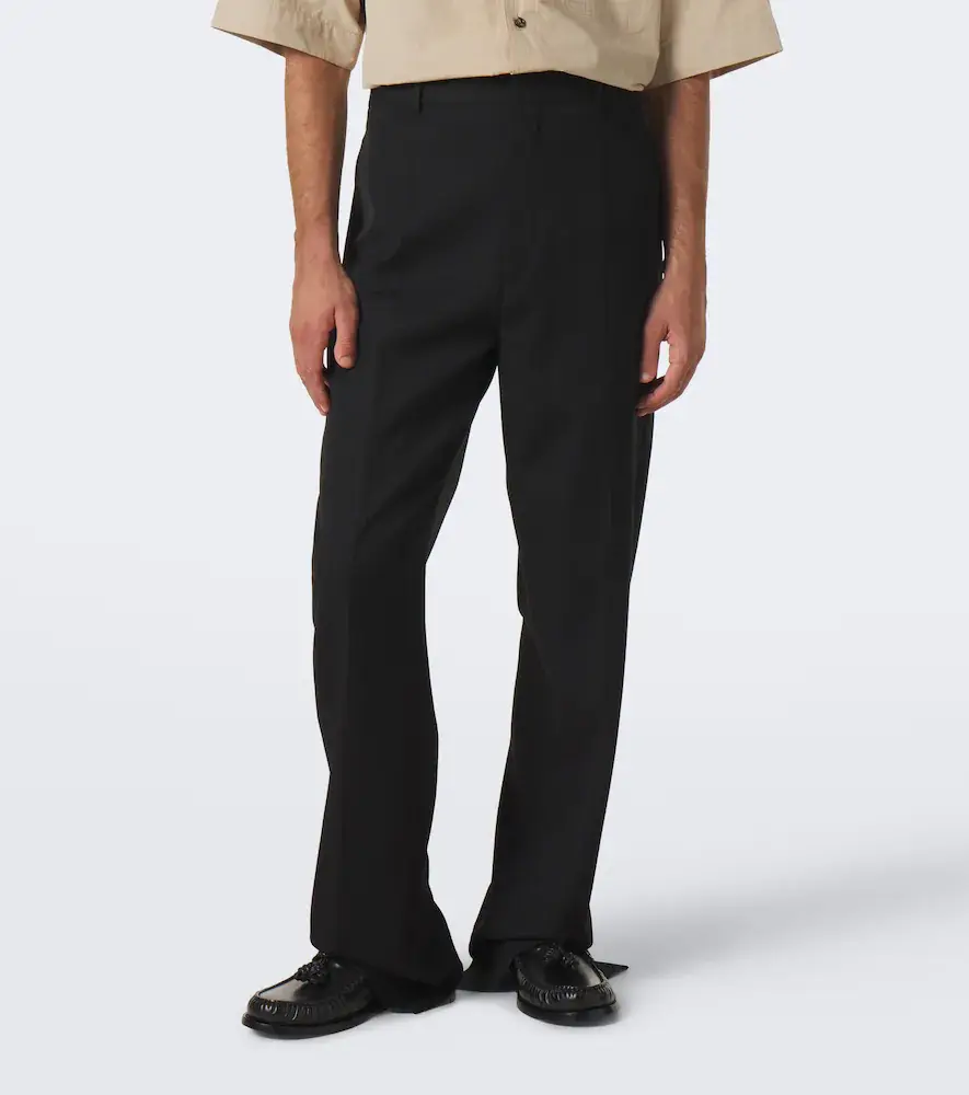 Bottega Veneta Wool grain de poudre straight pants | Thumbnail 2 Bottega Veneta Wool grain de poudre straight pants | Thumbnail 2