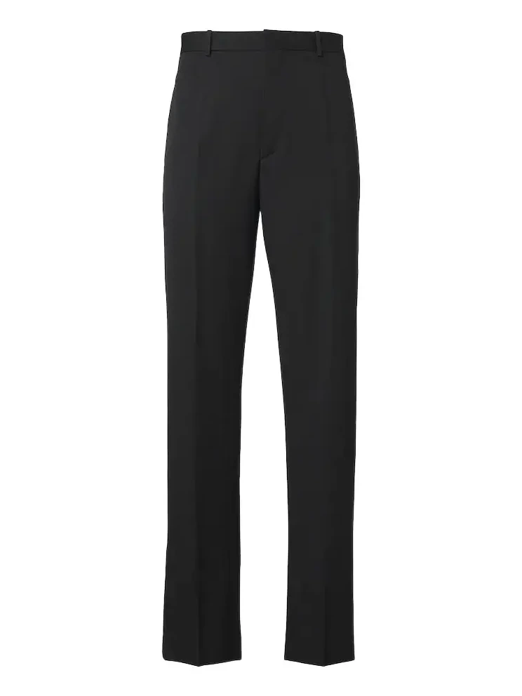 Wool grain de poudre straight pants Wool grain de poudre straight pants
