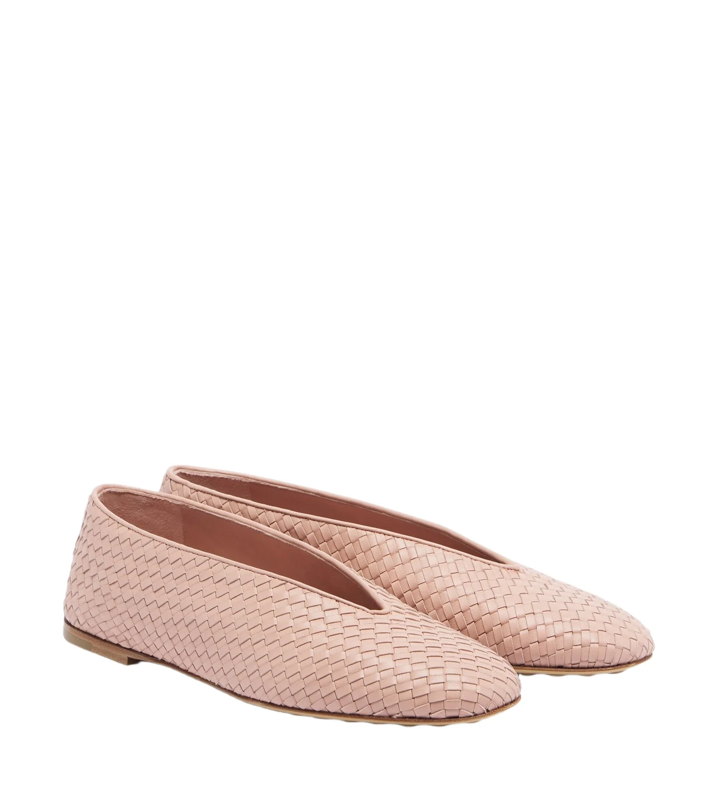 Bottega Veneta Rosa Intrecciato leather ballet flat