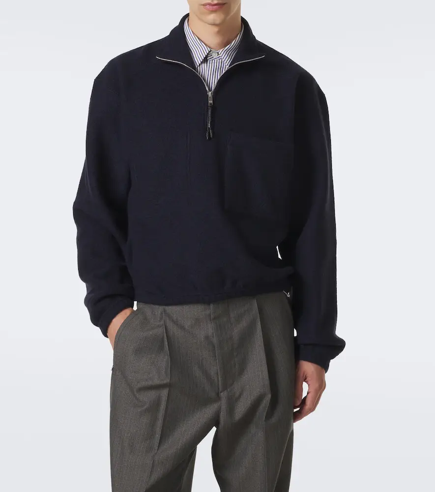 Bottega Veneta Wool bouclé half-zip sweater | Thumbnail 2 Bottega Veneta Wool bouclé half-zip sweater | Thumbnail 2