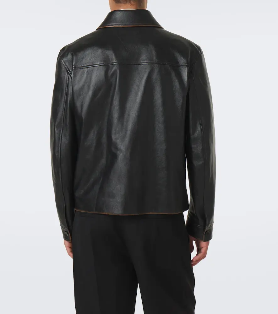 Bottega Veneta Intrecciato leather jacket | Thumbnail 3 Bottega Veneta Intrecciato leather jacket | Thumbnail 3