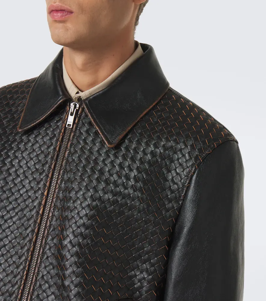 Bottega Veneta Intrecciato leather jacket | Thumbnail 4 Bottega Veneta Intrecciato leather jacket | Thumbnail 4