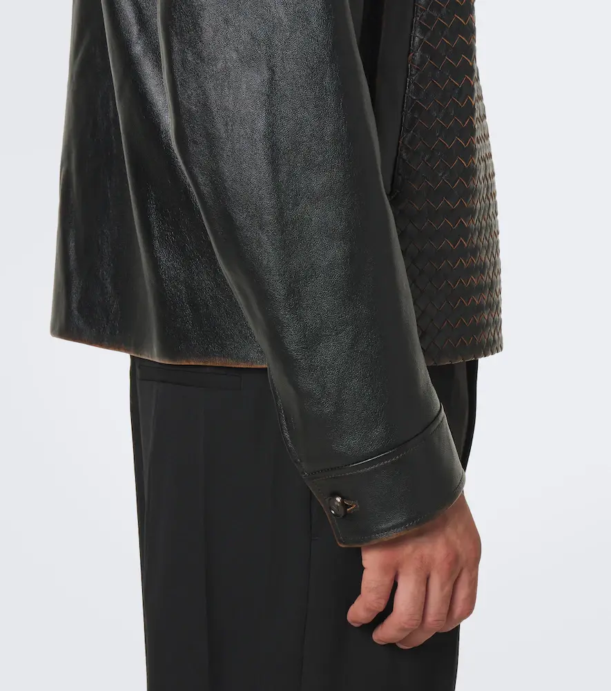 Bottega Veneta Intrecciato leather jacket | Thumbnail 5 Bottega Veneta Intrecciato leather jacket | Thumbnail 5