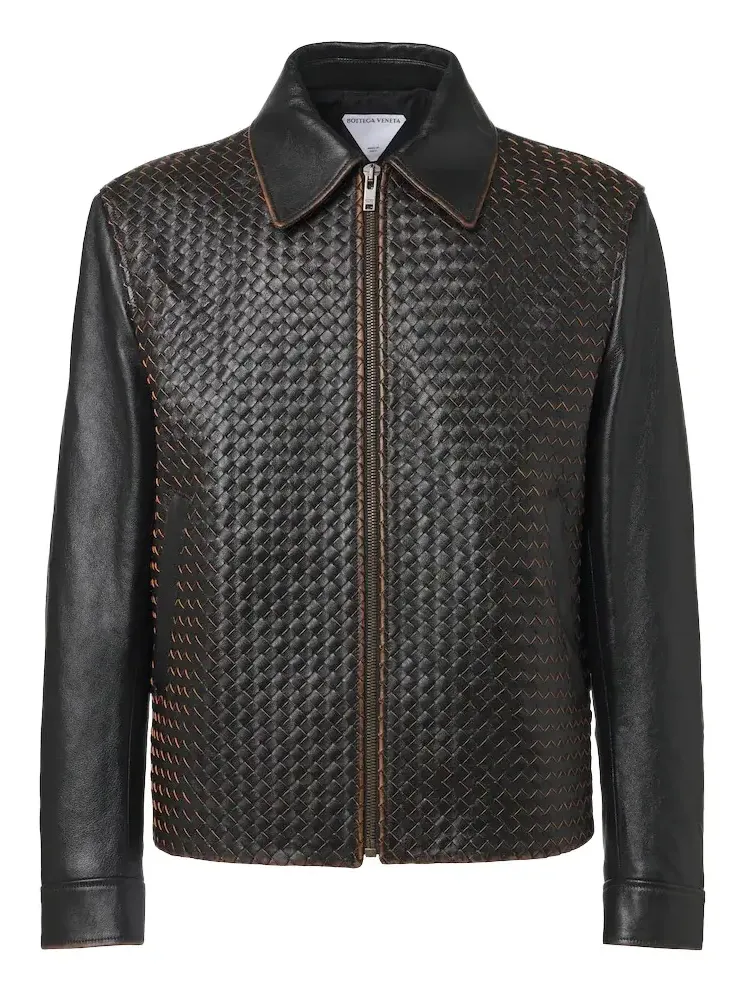 Intrecciato leather jacket Intrecciato leather jacket