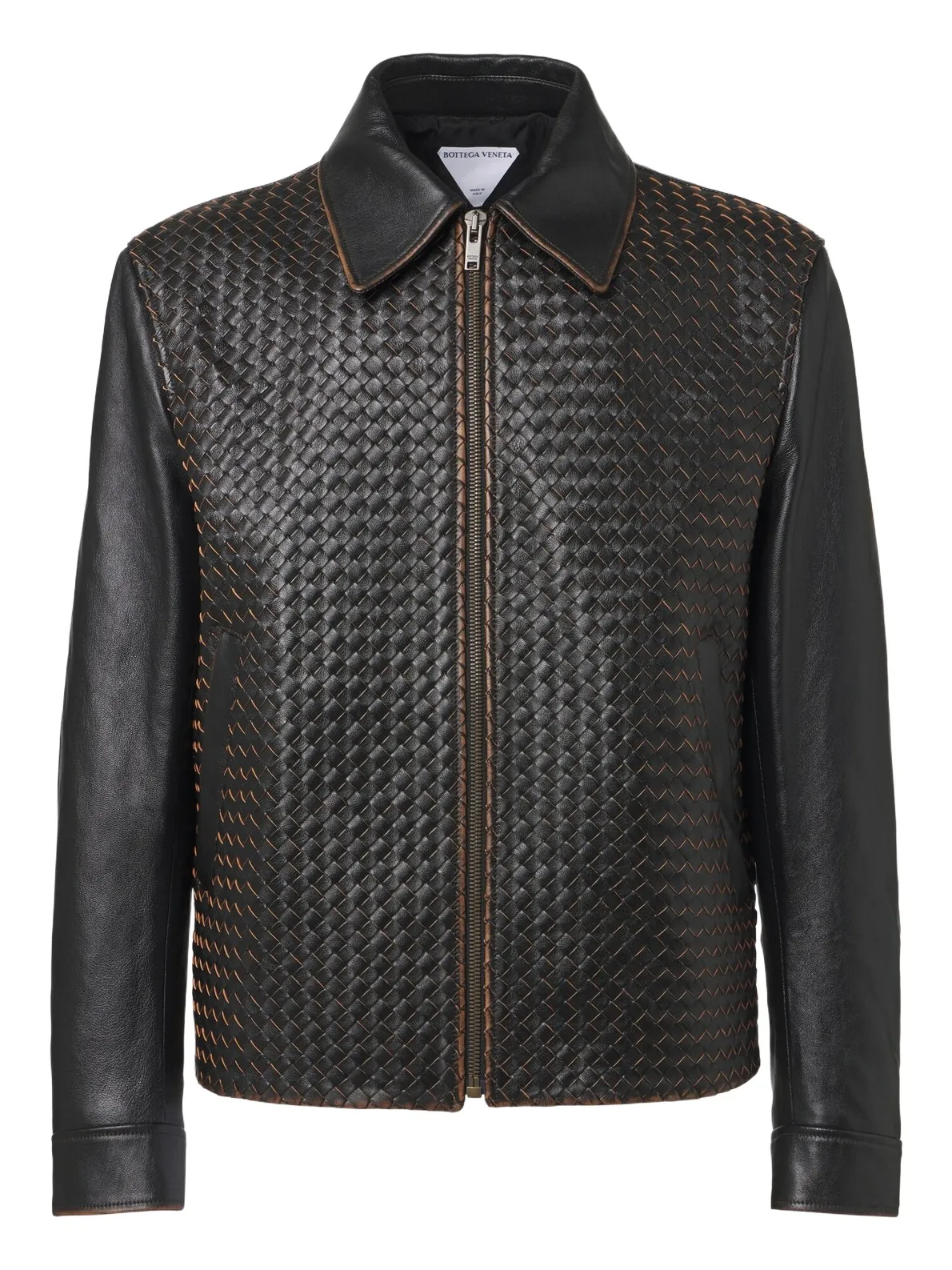 Bottega Veneta Intrecciato leather jacket