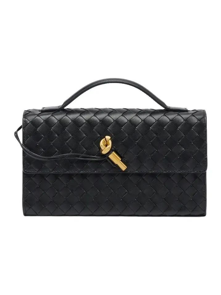 Andiamo 25 Intrecciato leather clutch
