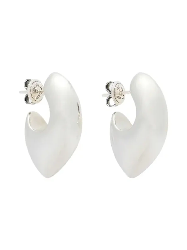 Claw Small sterling silver earrings