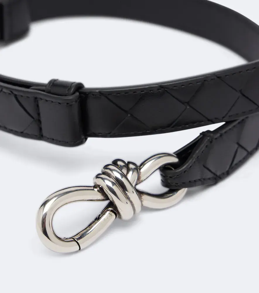 Bottega Veneta Andiamo Intrecciato leather belt | Thumbnail 2