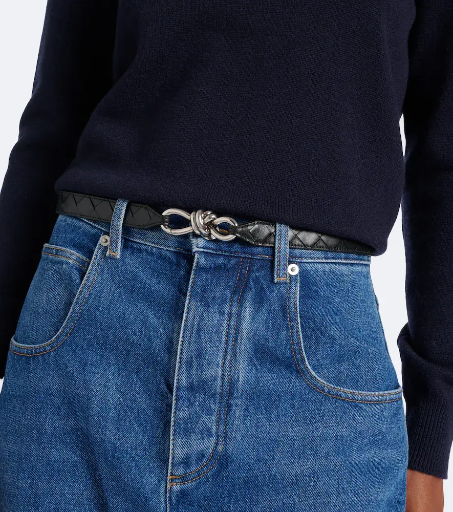 Bottega Veneta Andiamo Intrecciato leather belt | Thumbnail 3
