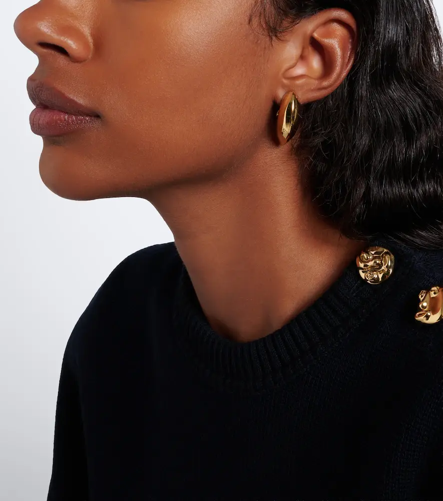 Bottega Veneta Claw Small gold-plated earrings | Thumbnail 5
