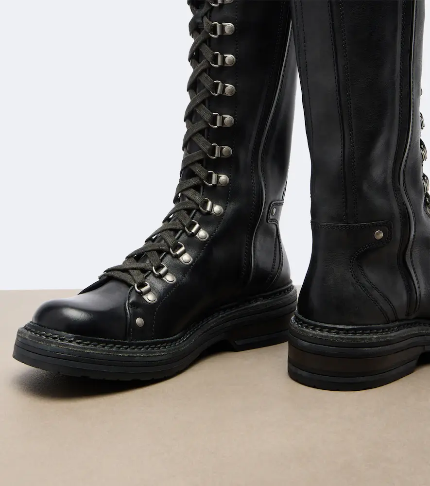 Miu Miu Leather lace-up boots | Thumbnail 4 Miu Miu Leather lace-up boots | Thumbnail 4