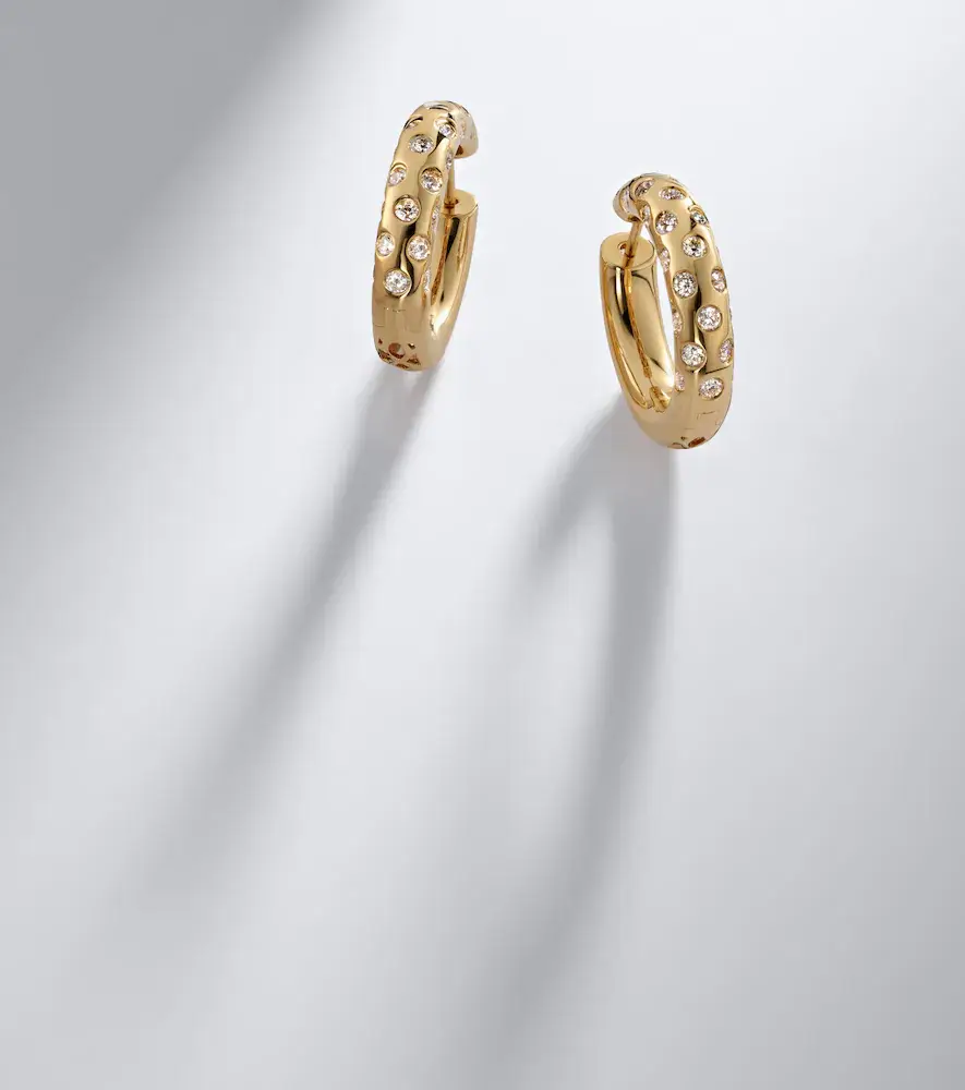 Anita Ko Cosmo 18kt gold hoop earrings with diamonds | Thumbnail 5