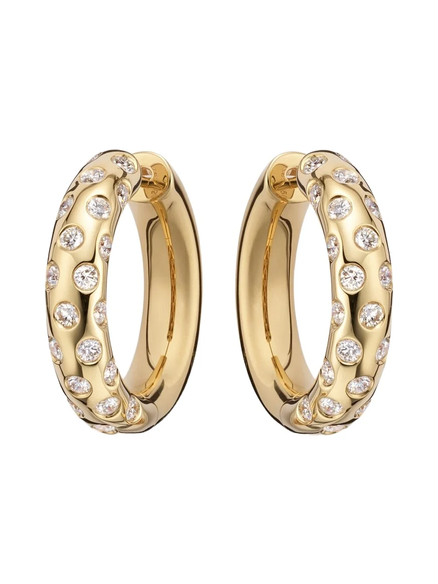 Anita Ko Cosmo 18kt gold hoop earrings with diamonds