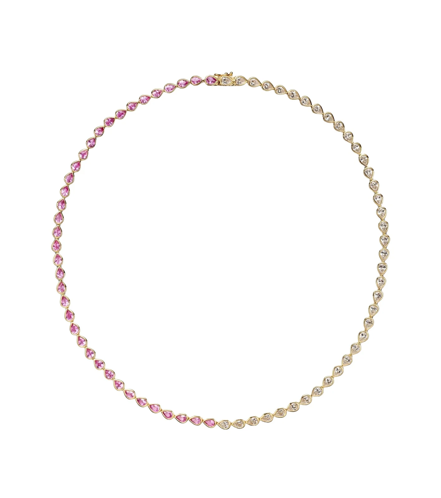 18kt gold choker with sapphires and diamonds