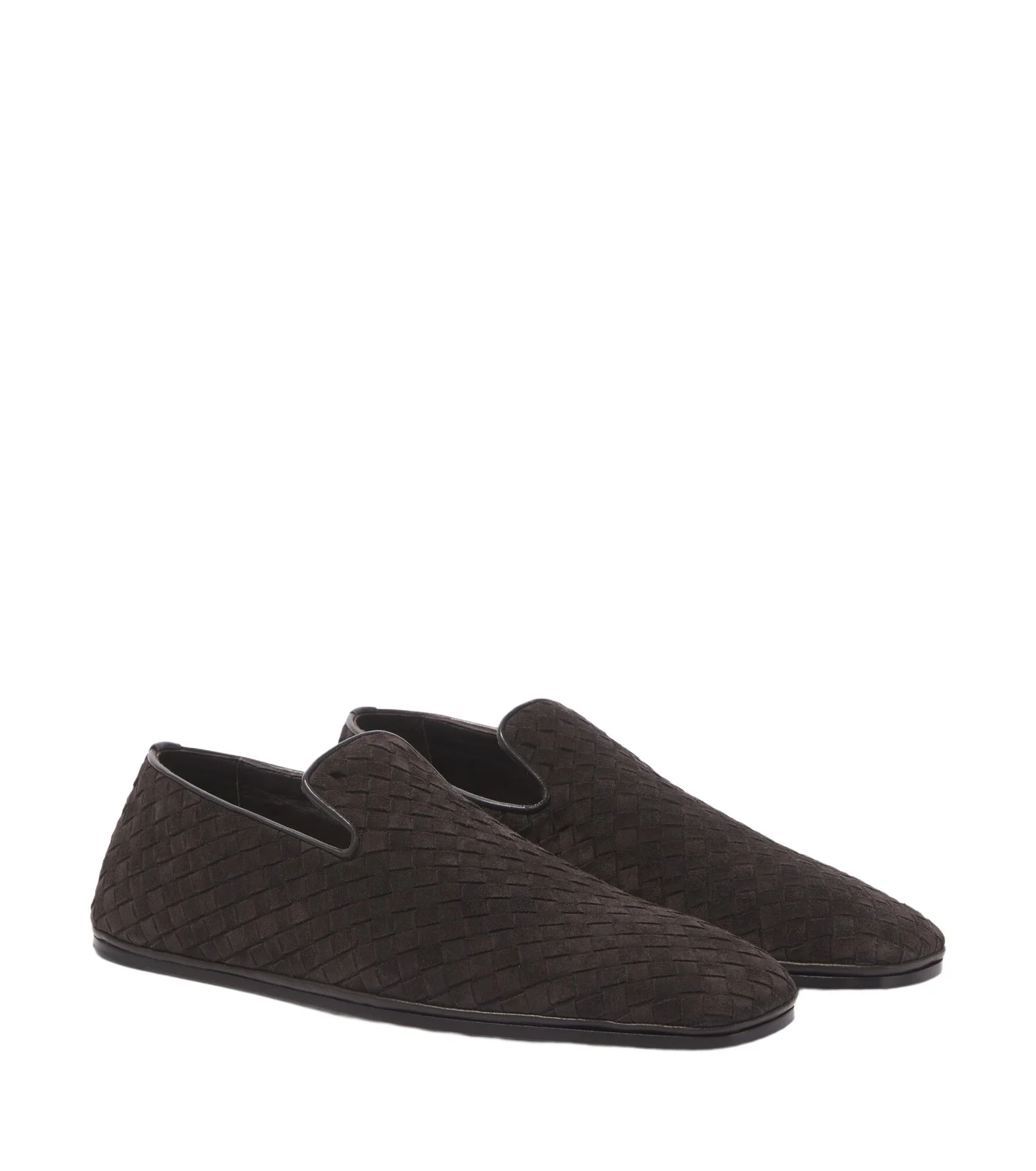 Bottega Veneta Palazzo Intrecciato suede slip-on shoes
