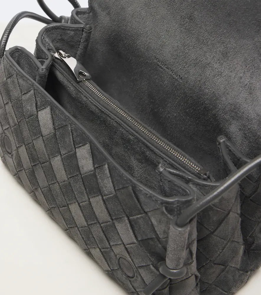 Bottega Veneta Notturno Mini suede crossbody bag | Thumbnail 4 Bottega Veneta Notturno Mini suede crossbody bag | Thumbnail 4