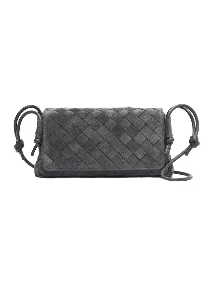 Notturno Mini suede crossbody bag