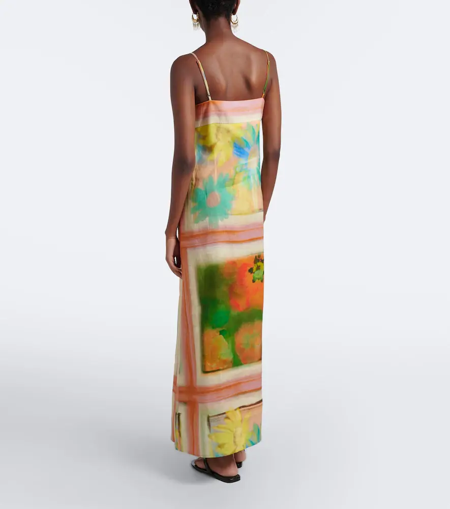 Staud Laura floral linen maxi dress | Thumbnail 3 Staud Laura floral linen maxi dress | Thumbnail 3