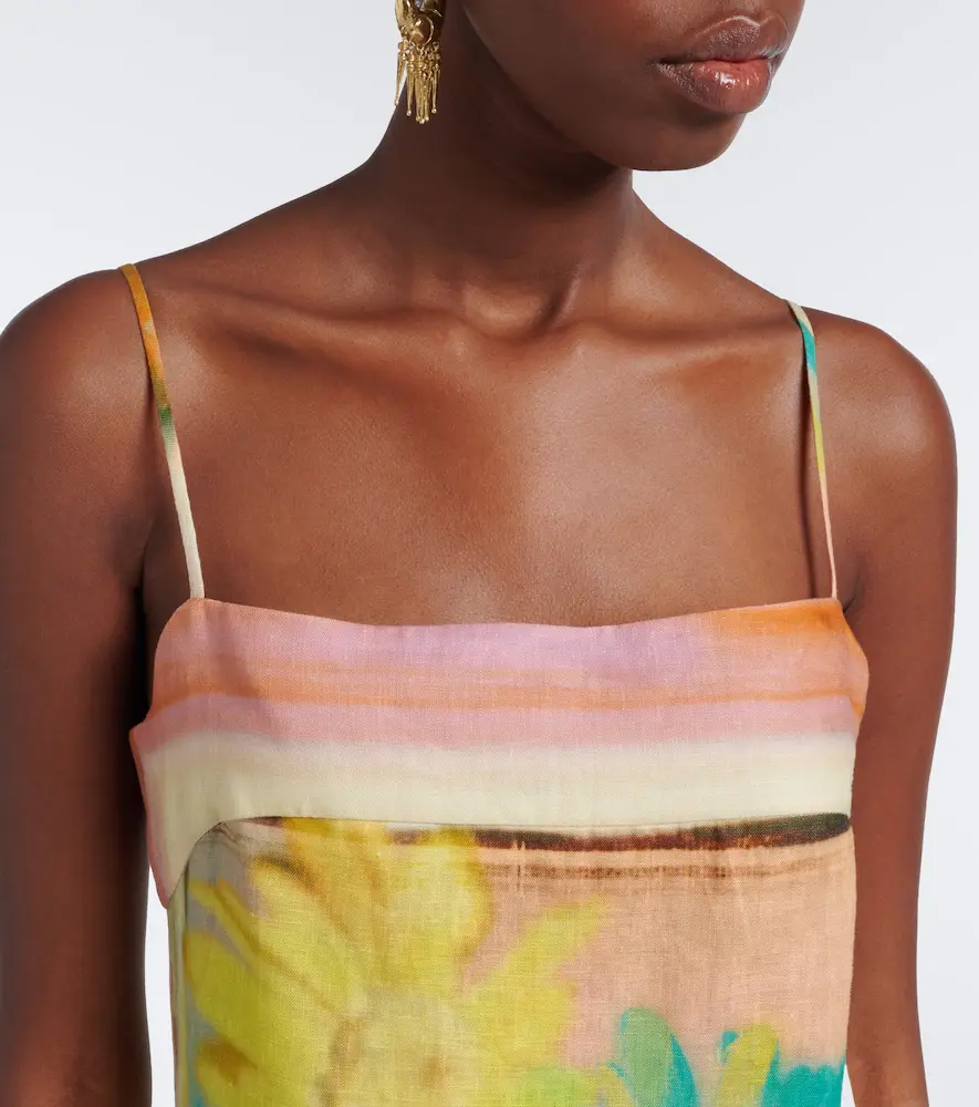 Staud Laura floral linen maxi dress | Thumbnail 4 Staud Laura floral linen maxi dress | Thumbnail 4