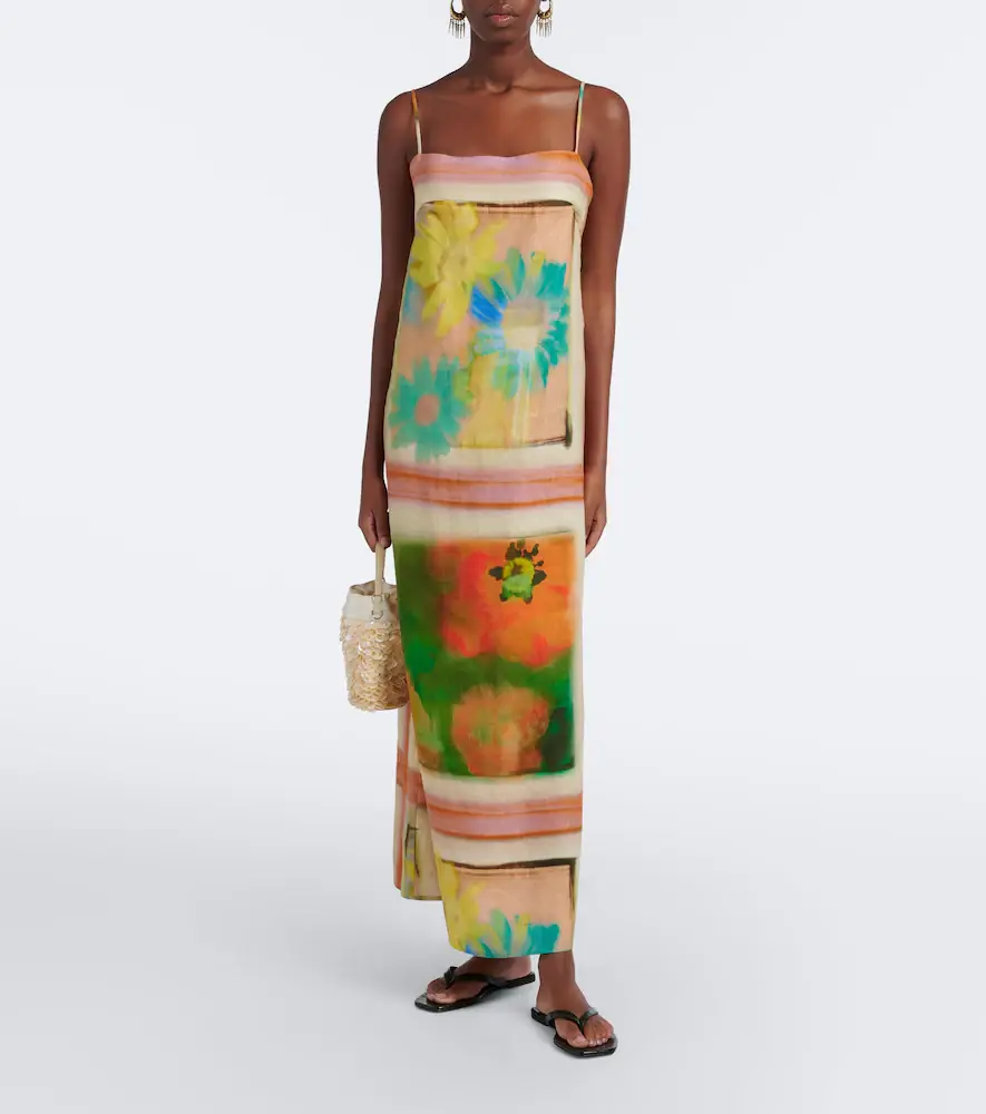 Staud Laura floral linen maxi dress | Thumbnail 5 Staud Laura floral linen maxi dress | Thumbnail 5