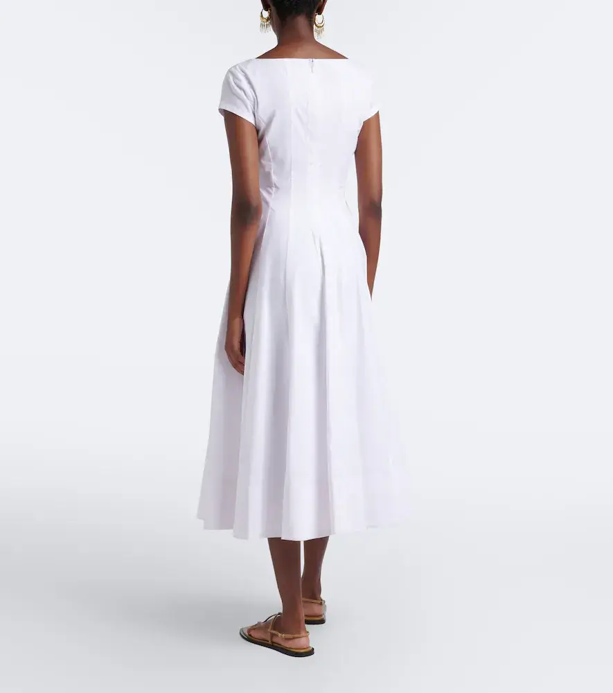 Staud Wells cotton poplin midi dress | Thumbnail 2 Staud Wells cotton poplin midi dress | Thumbnail 2