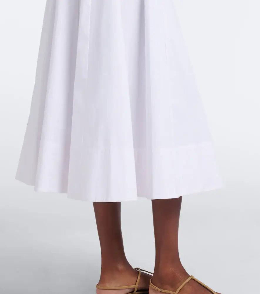 Staud Wells cotton poplin midi dress | Thumbnail 3 Staud Wells cotton poplin midi dress | Thumbnail 3