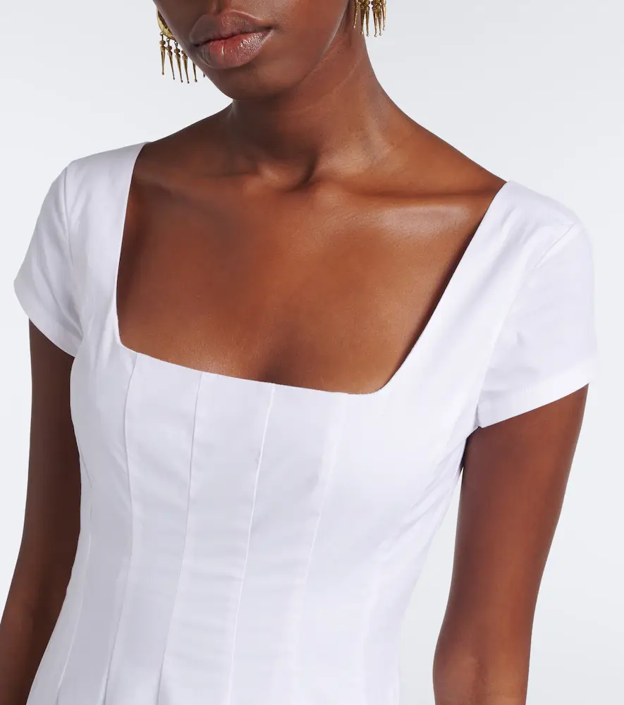 Staud Wells cotton poplin midi dress | Thumbnail 4 Staud Wells cotton poplin midi dress | Thumbnail 4