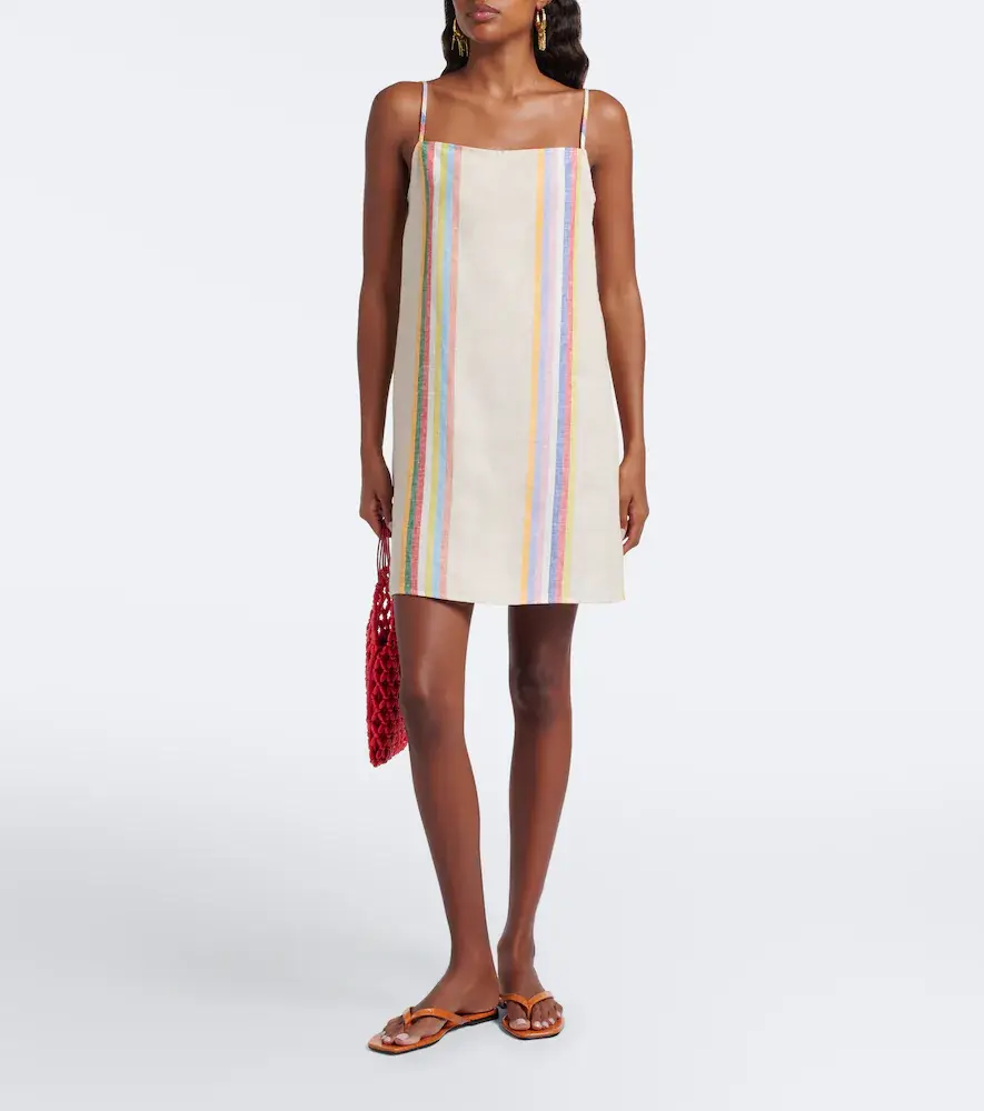 Staud Laura striped linen minidress | Thumbnail 4