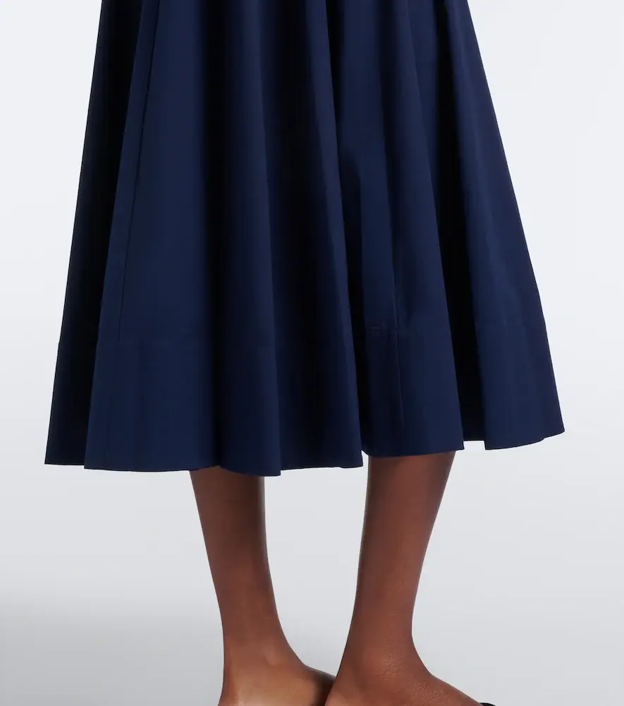 Staud Wells cotton poplin midi dress | Thumbnail 3 Staud Wells cotton poplin midi dress | Thumbnail 3