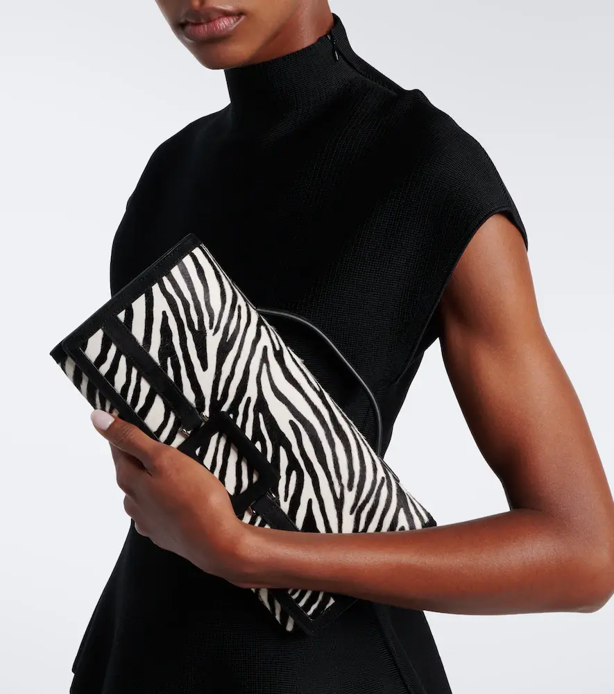Roger Vivier Belle Vivier zebra-print calf hair clutch | Thumbnail 5 Roger Vivier Belle Vivier zebra-print calf hair clutch | Thumbnail 5