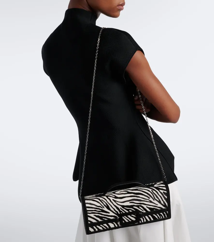 Roger Vivier Belle Vivier zebra-print calf hair clutch | Thumbnail 6 Roger Vivier Belle Vivier zebra-print calf hair clutch | Thumbnail 6