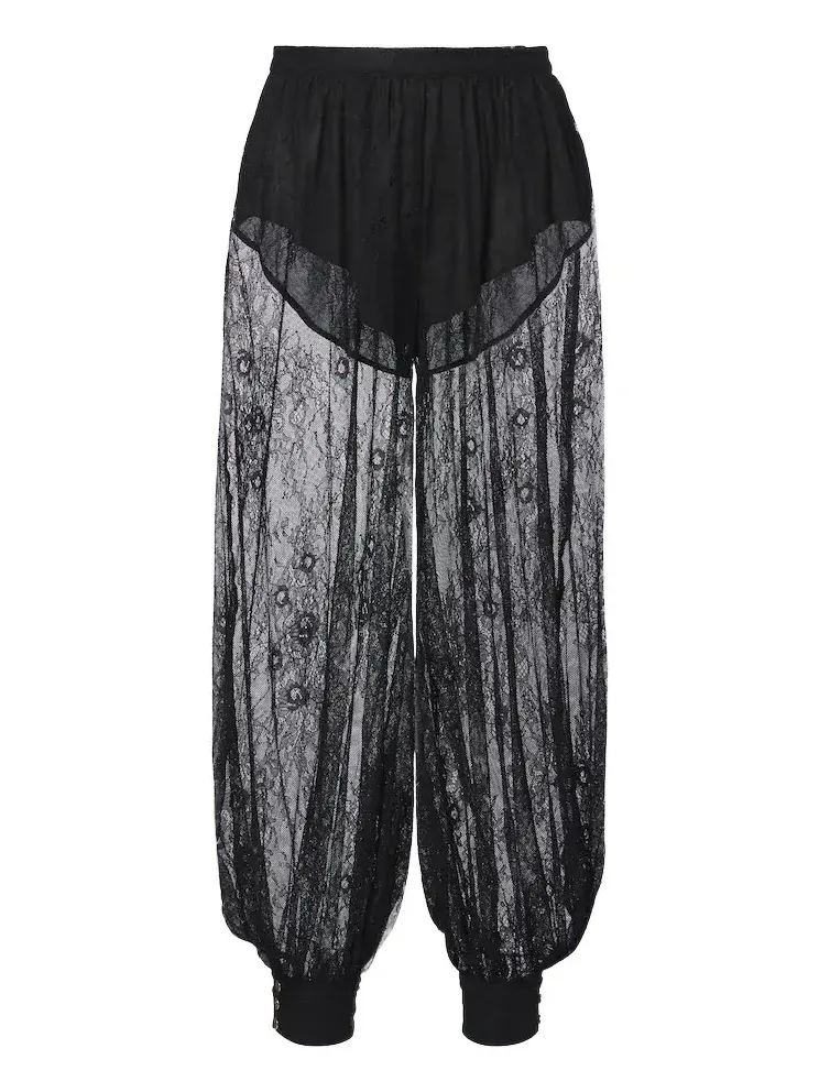 Kendall sheer lace balloon pants