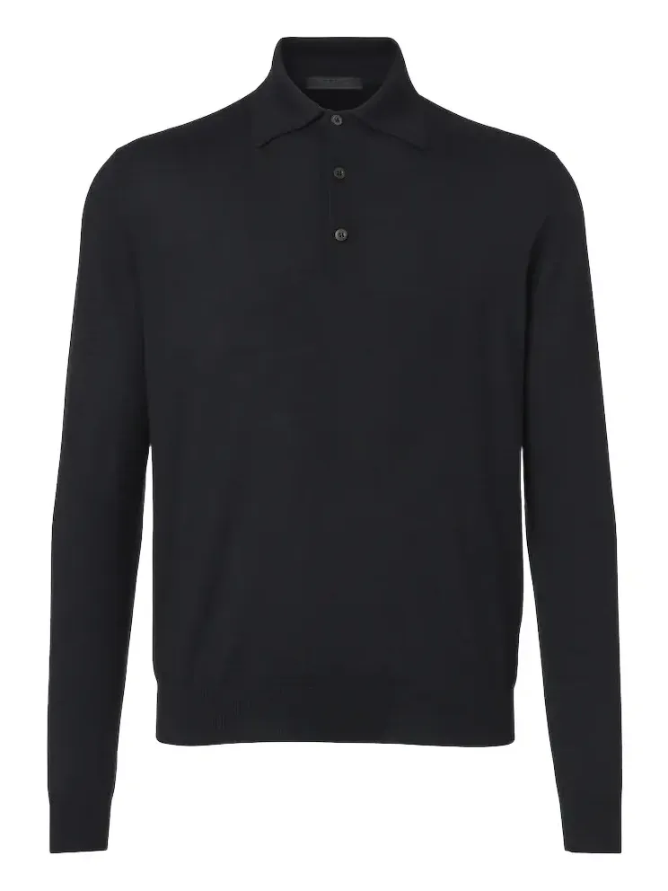 Cashmere and silk polo sweater Cashmere and silk polo sweater