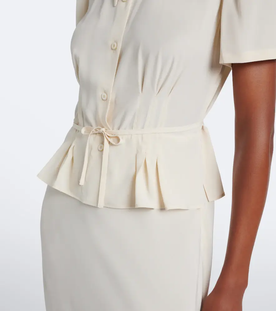 Prada Embellished silk crêpe midi dress | Thumbnail 4 Prada Embellished silk crêpe midi dress | Thumbnail 4