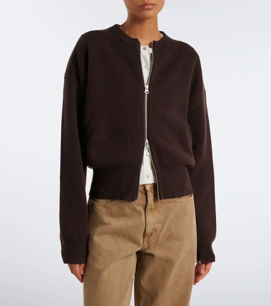Extreme Cashmere N°478 Xtra Fun cashmere zip-up cardigan | Thumbnail 7