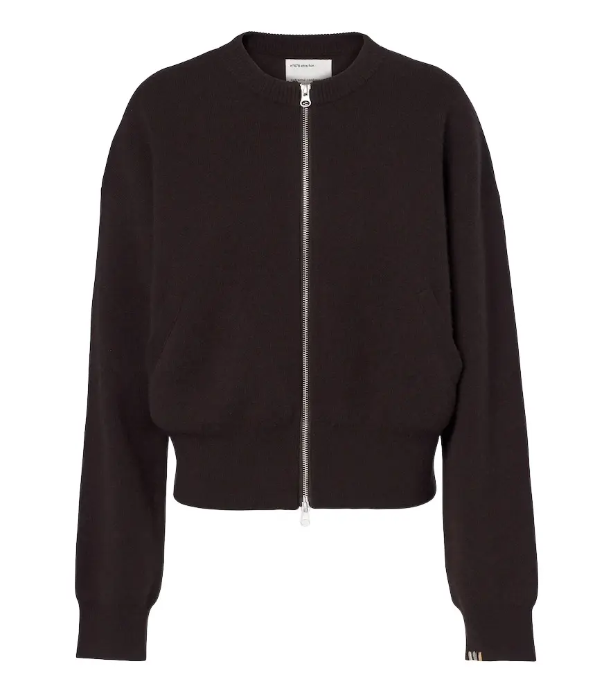 Extreme Cashmere N°478 Xtra Fun cashmere zip-up cardigan