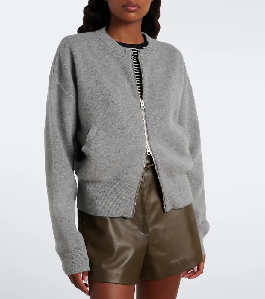 Extreme Cashmere N°478 Xtra Fun cashmere zip-up cardigan | Thumbnail 3