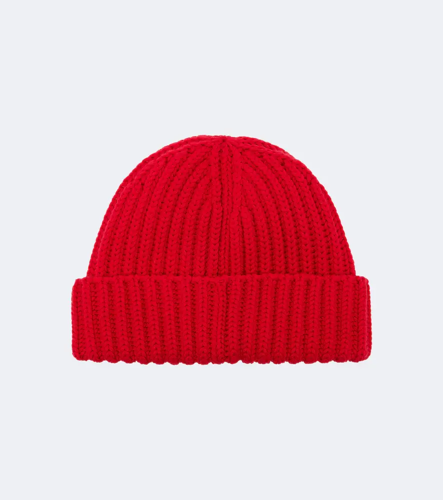 Prada Ribbed-knit virgin wool beanie | Thumbnail 3 Prada Ribbed-knit virgin wool beanie | Thumbnail 3