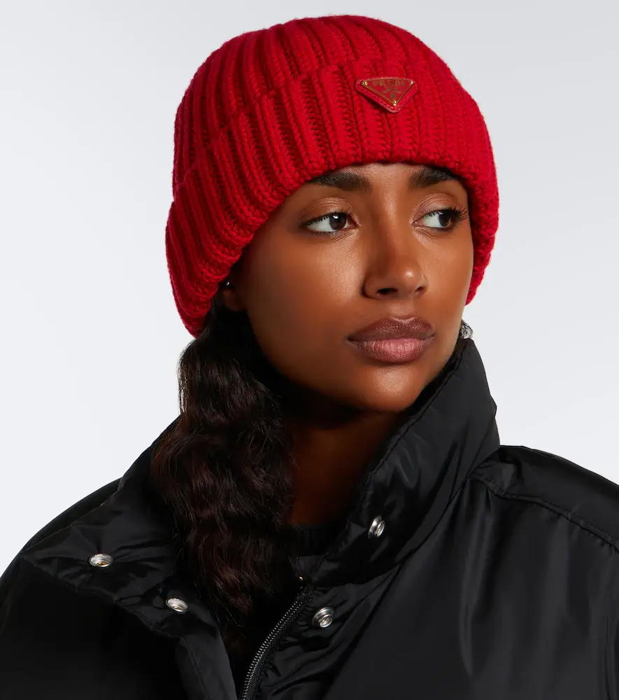 Prada Ribbed-knit virgin wool beanie | Thumbnail 5 Prada Ribbed-knit virgin wool beanie | Thumbnail 5