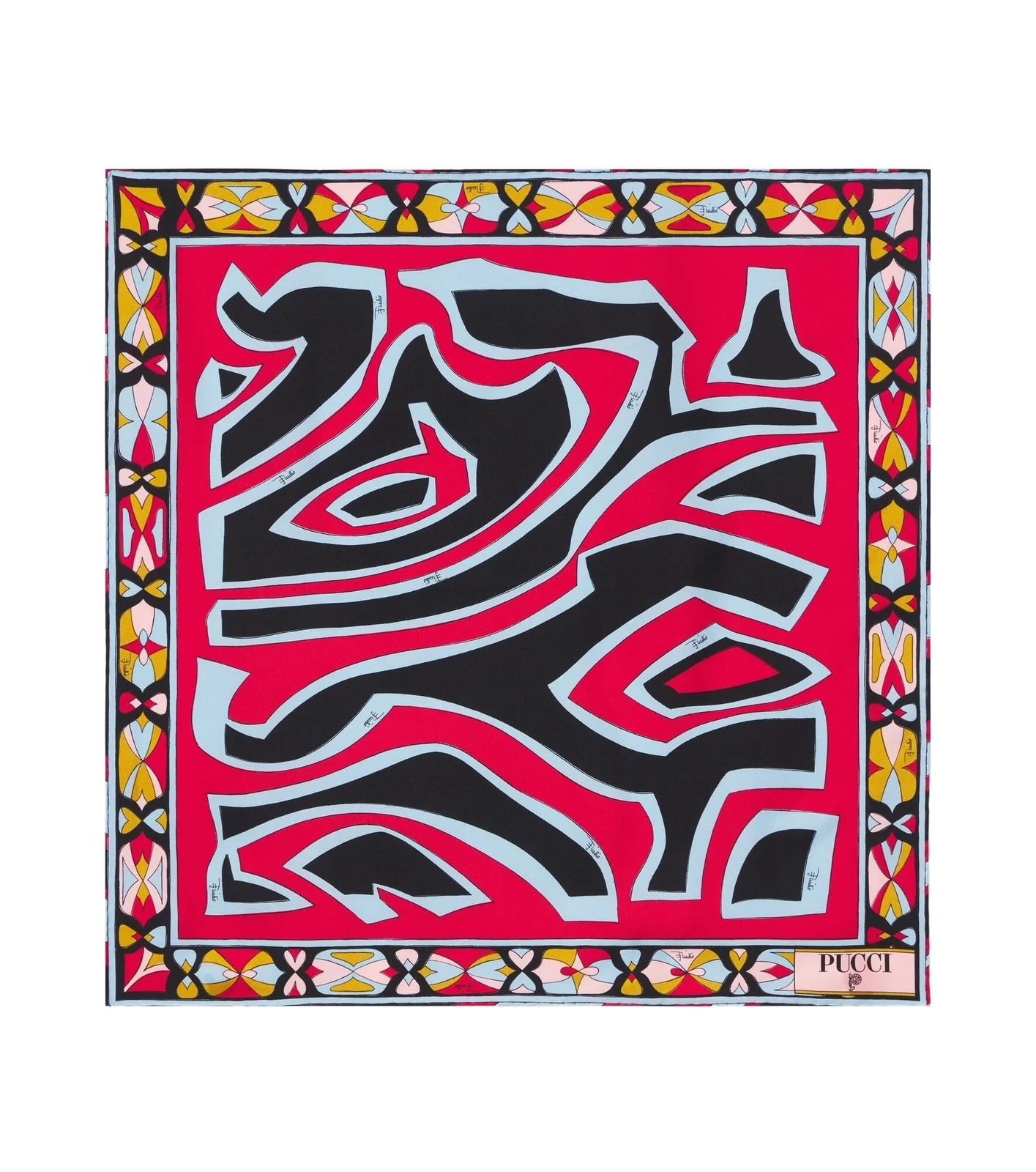 Labirinto silk twill scarf