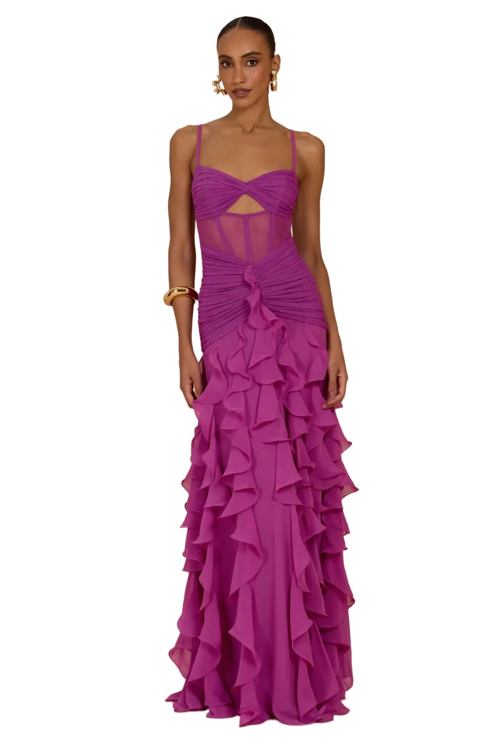 CHIFFON GLORIA MAXI DRESS
