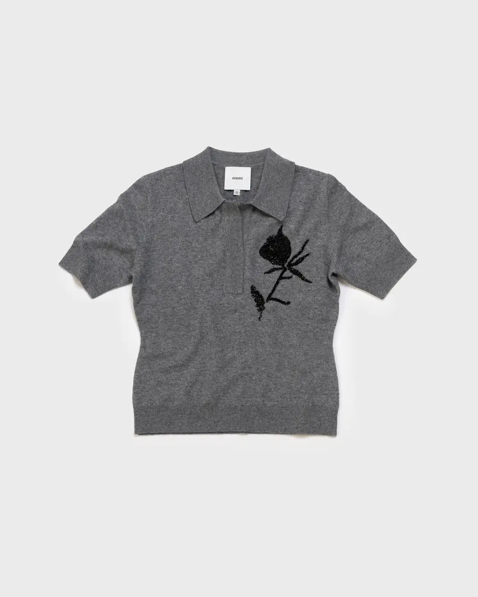 Aknvas The Ailey polo in grey cashmere wool | Thumbnail 2 Aknvas The Ailey polo in grey cashmere wool | Thumbnail 2