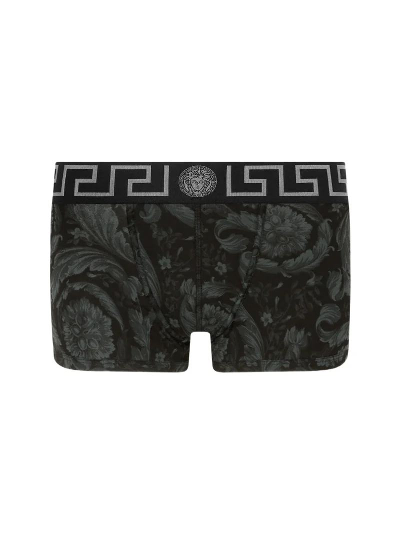 Printed Jacquard Cotton-Jersey Trunks