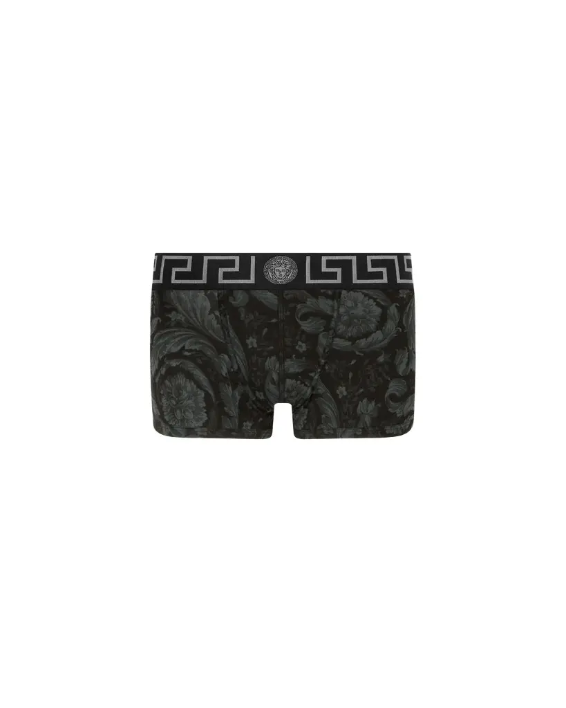 Versace Printed Jacquard Cotton-Jersey Trunks | Image 1 Versace Printed Jacquard Cotton-Jersey Trunks | Image 1