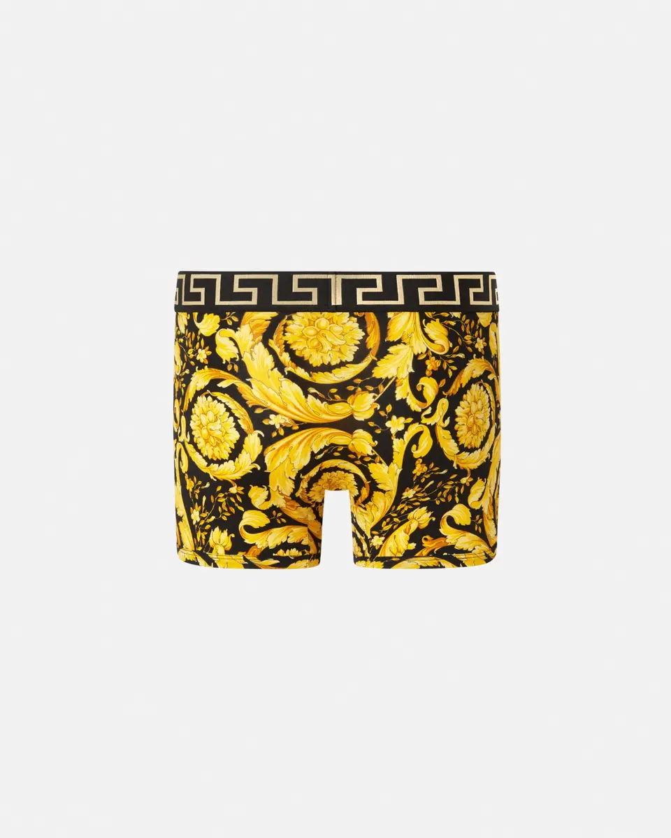 Versace Printed Jacquard Cotton-Jersey Long Trunks | Thumbnail 2 Versace Printed Jacquard Cotton-Jersey Long Trunks | Thumbnail 2