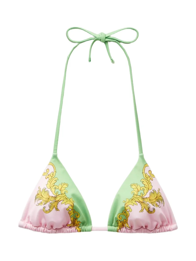 Versace Printed Bikini Top