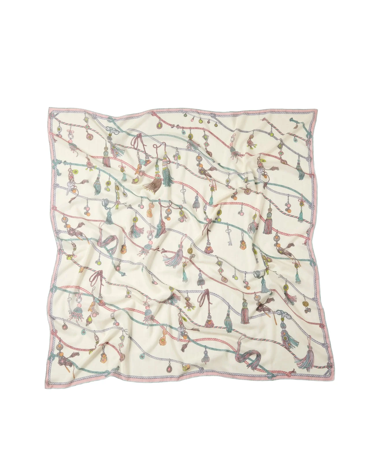 Printed Wool & Silk Shawl 140 cm