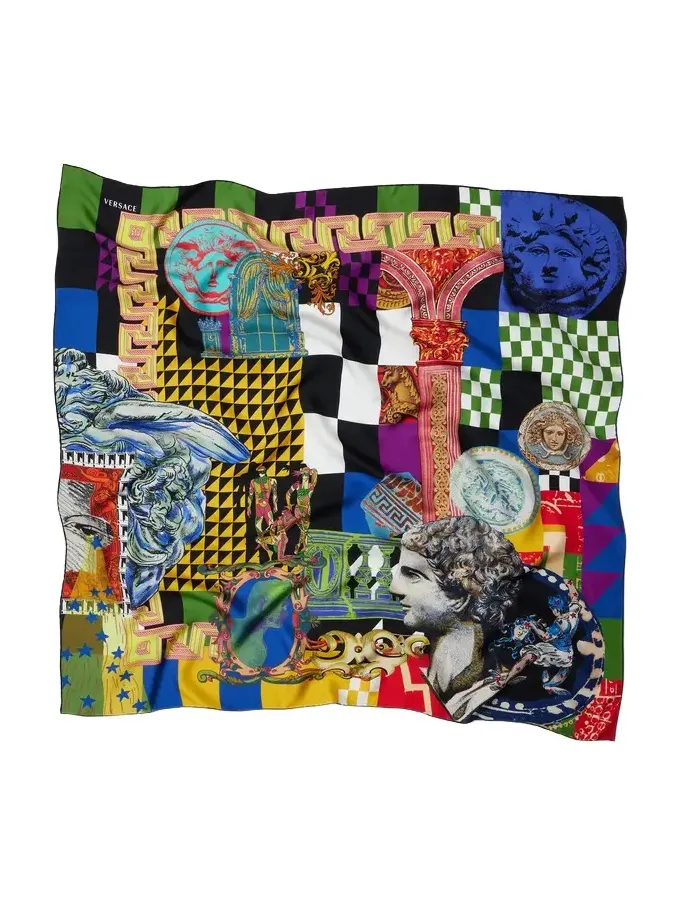 Printed Silk Twill Scarf 90 cm